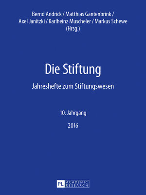 cover image of Die Stiftung